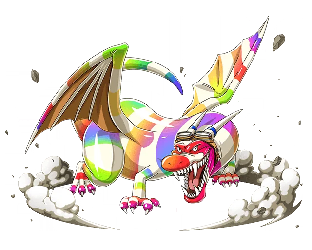 Rainbow Striped Dragon
